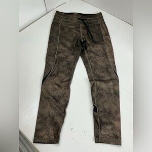 ZYIA Textured Brown Joggers with Black Details